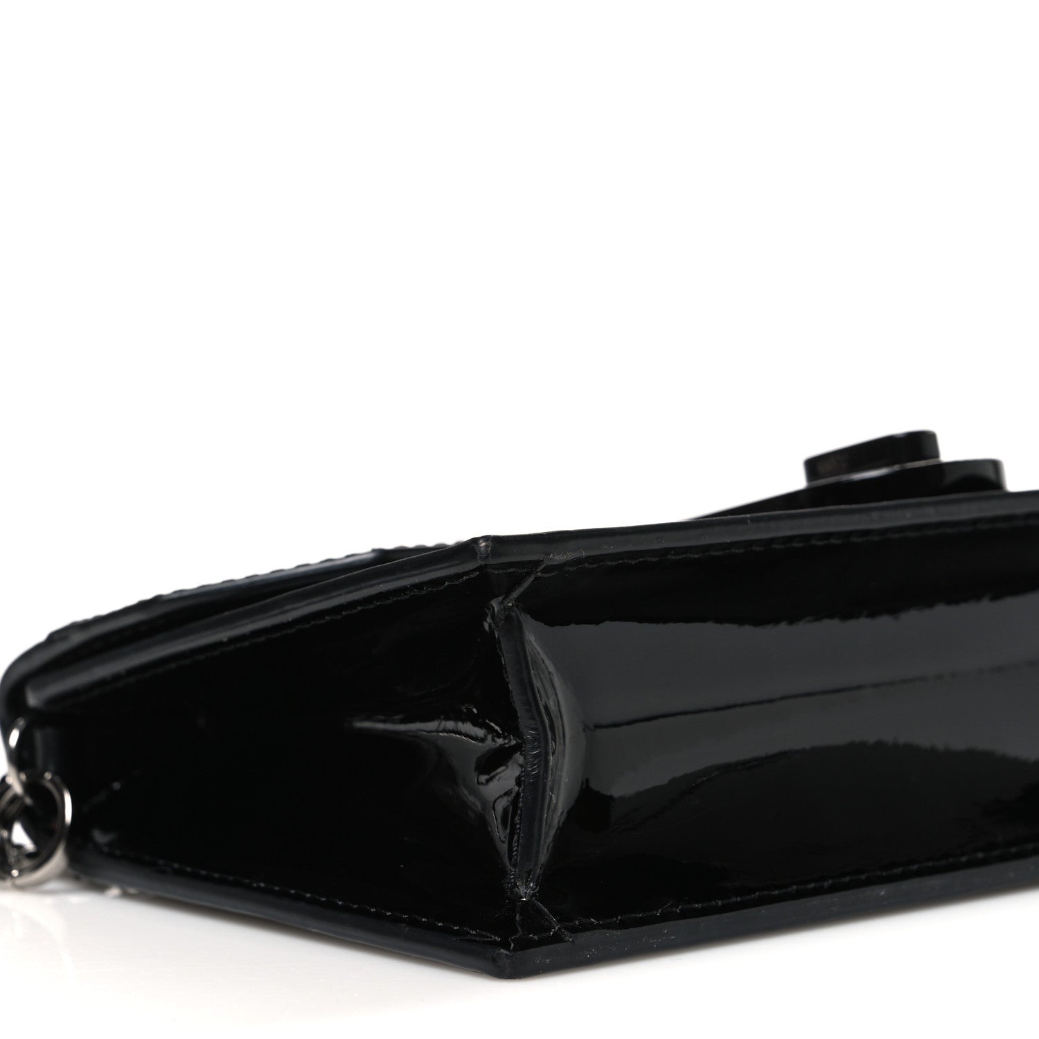 Christian Louboutin Patent Calfskin Mini Elisa Baguette Black 8 of 10