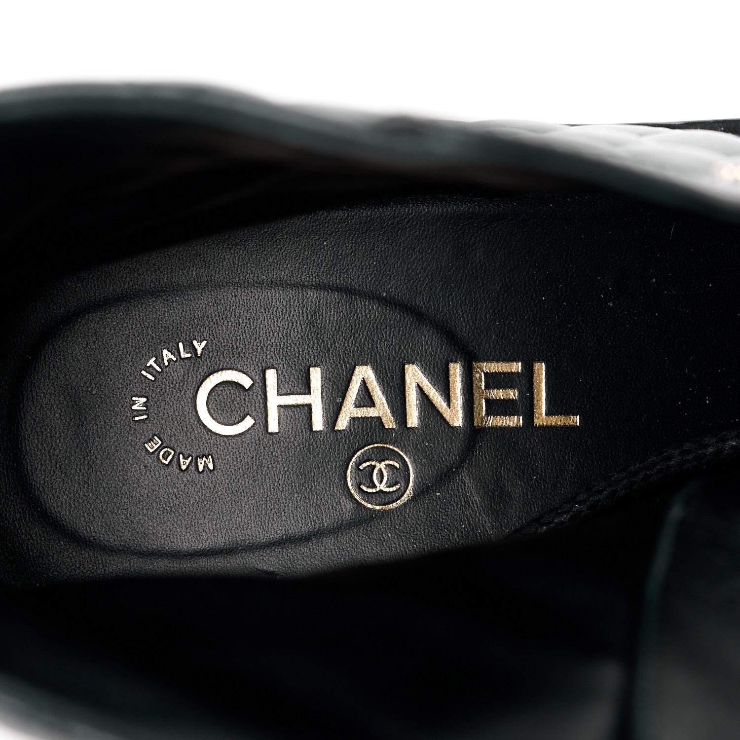 Chanel Shiny Calfskin Quilted Lace Up Combat Boots 41 Black 7 of 8