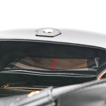 Burberry Derby Calfskin House Check Small Camberley Black 6 of 9