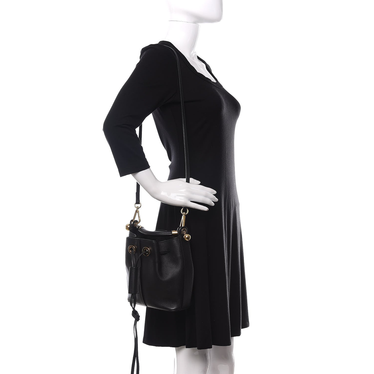 Chloe Calfskin Gala Small Bucket Bag Black 2 of 11