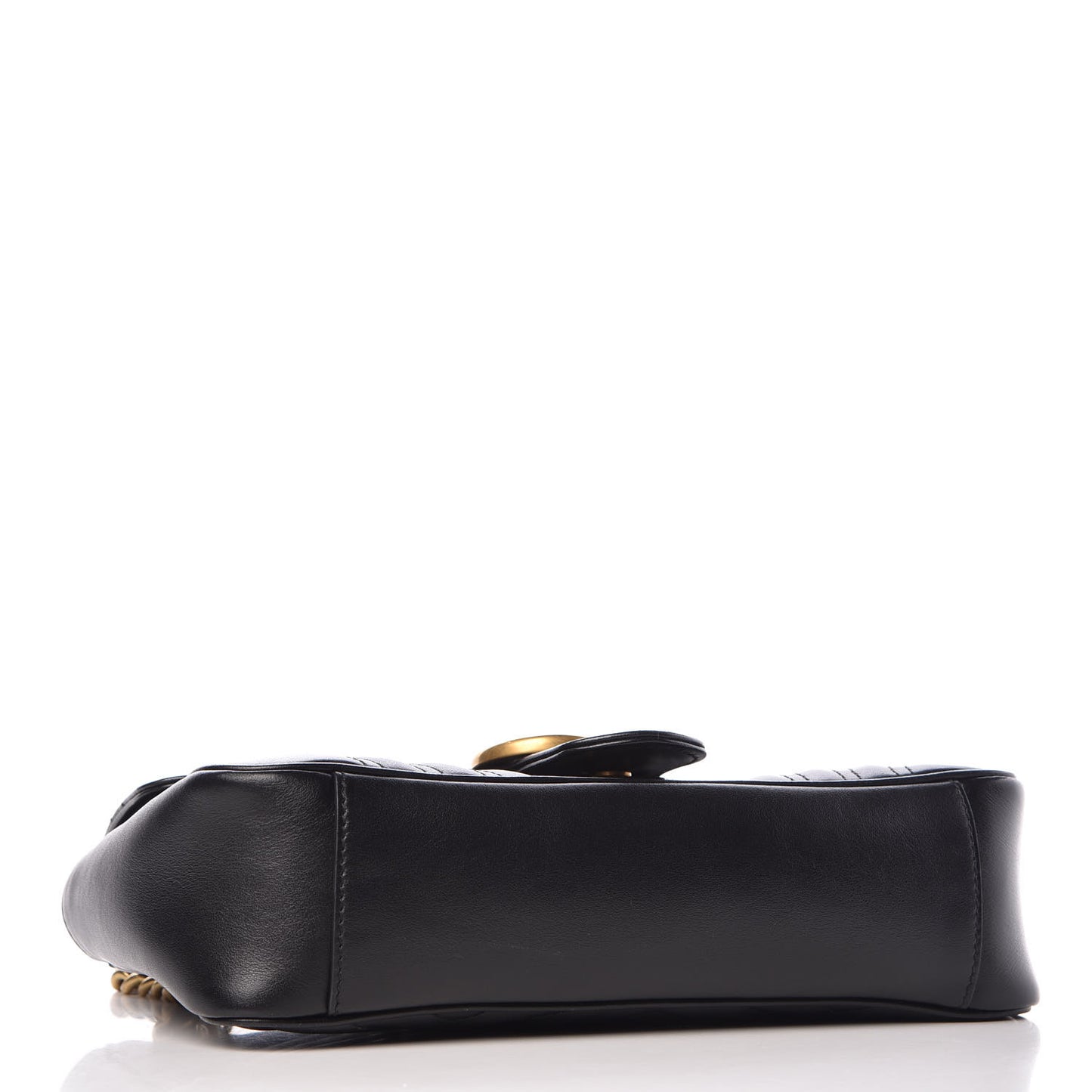Calfskin Matelasse Small GG Marmont Shoulder Bag Black