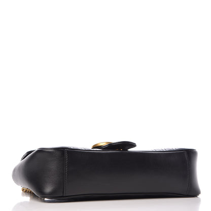 Gucci Calfskin Matelasse Small GG Marmont Shoulder Bag Black 4 of 10