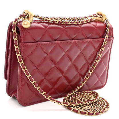 Chanel Calfskin Quilted Perfect FIt Wallet On Chain WOC Burgundy 3 of 11