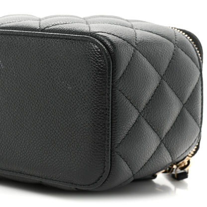 Chanel Caviar Quilted Small Vanity Case With Chain Black 8 of 11