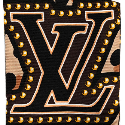 Louis Vuitton Silk Monogram LV World Bandeau Brown 2 of 4