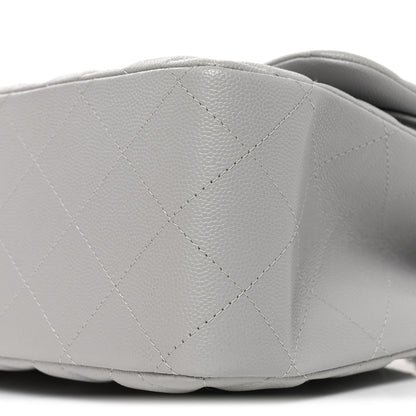 Chanel Caviar Quilted Jumbo Double Flap Grey 10 of 11