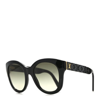 Louis Vuitton Acetate LV Empreinte Light Round Sunglasses Z1879W Black 1 of 7