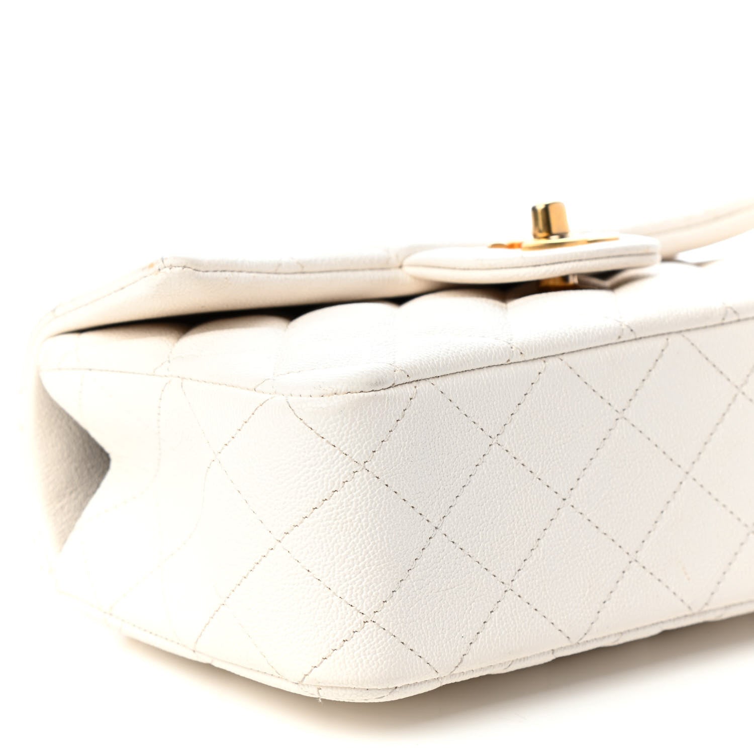 Chanel Caviar Quilted Mini Top Handle Rectangular Flap White 8 of 9