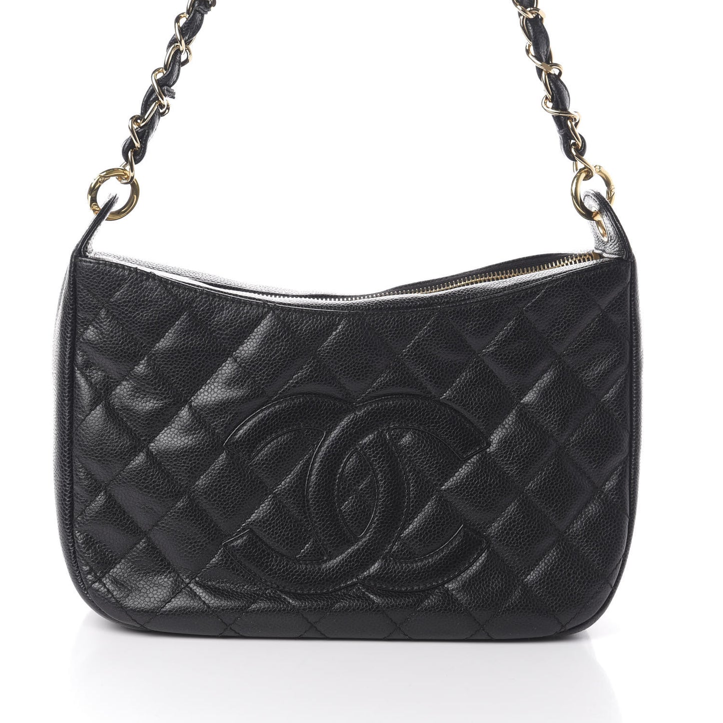Caviar Quilted Timeless CC Shoulder Bag Black