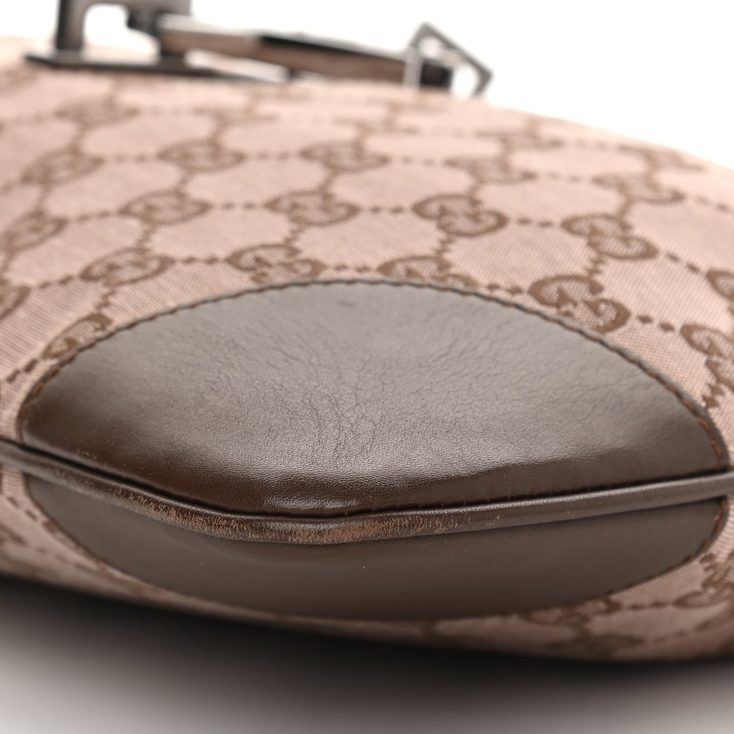 Monogram Lobster Clasp Jackie O Hobo Brown