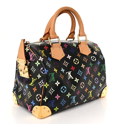 Louis Vuitton Monogram Multicolor Speedy 30 Black 3 of 10