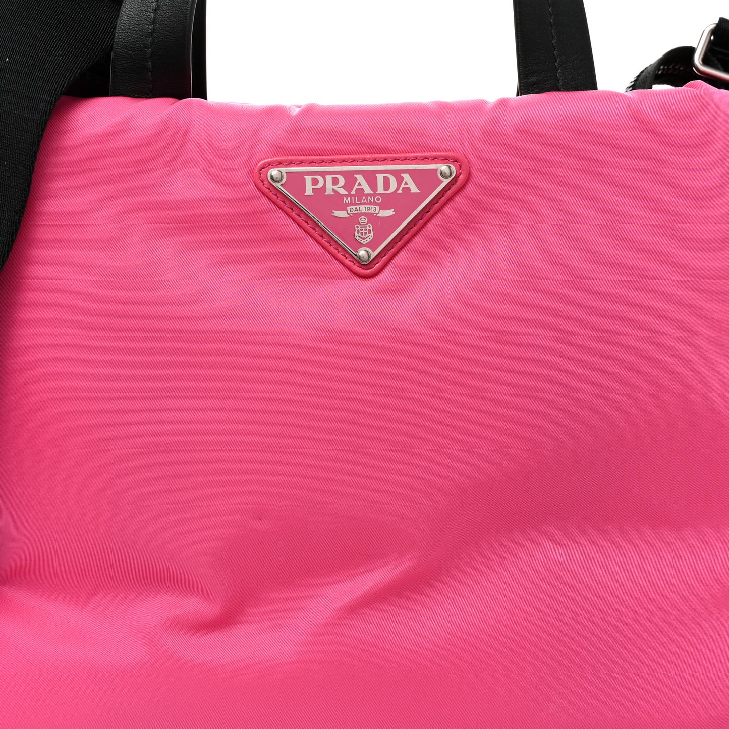 Tessuto Nylon Soft Padded Shopping Tote Fuxia