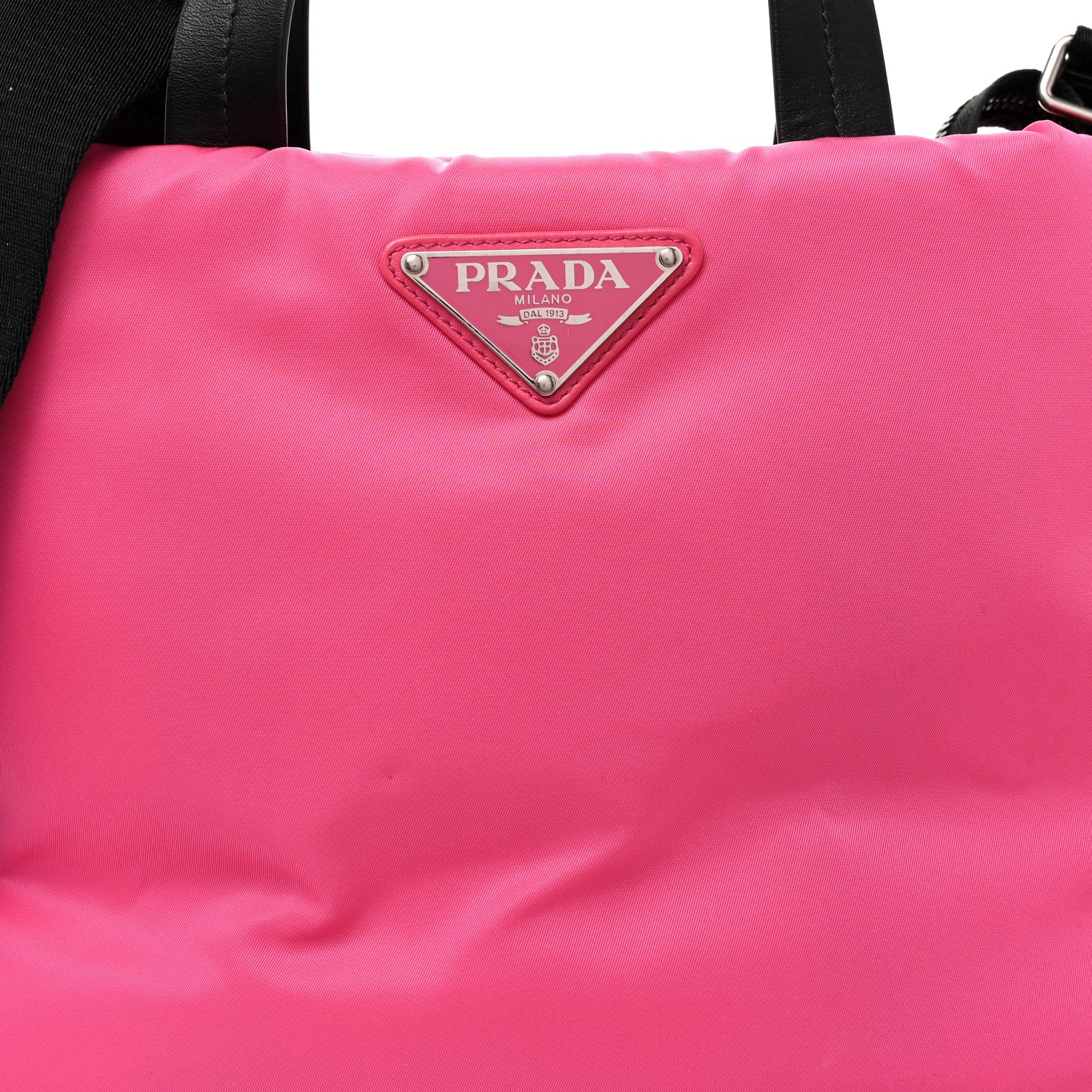 Prada Tessuto Nylon Soft Padded Shopping Tote Fuxia 7 of 9