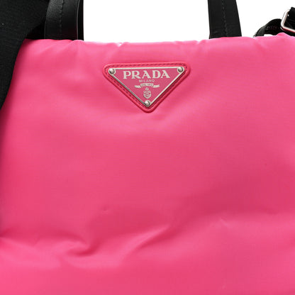 Prada Tessuto Nylon Soft Padded Shopping Tote Fuxia 7 of 9