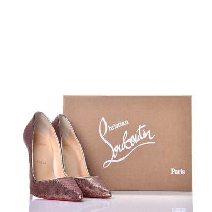 Christian Louboutin Paillettes Sirene Nappa Laminated Specchio So Kate 120 Pumps 36 Nude 8 of 8