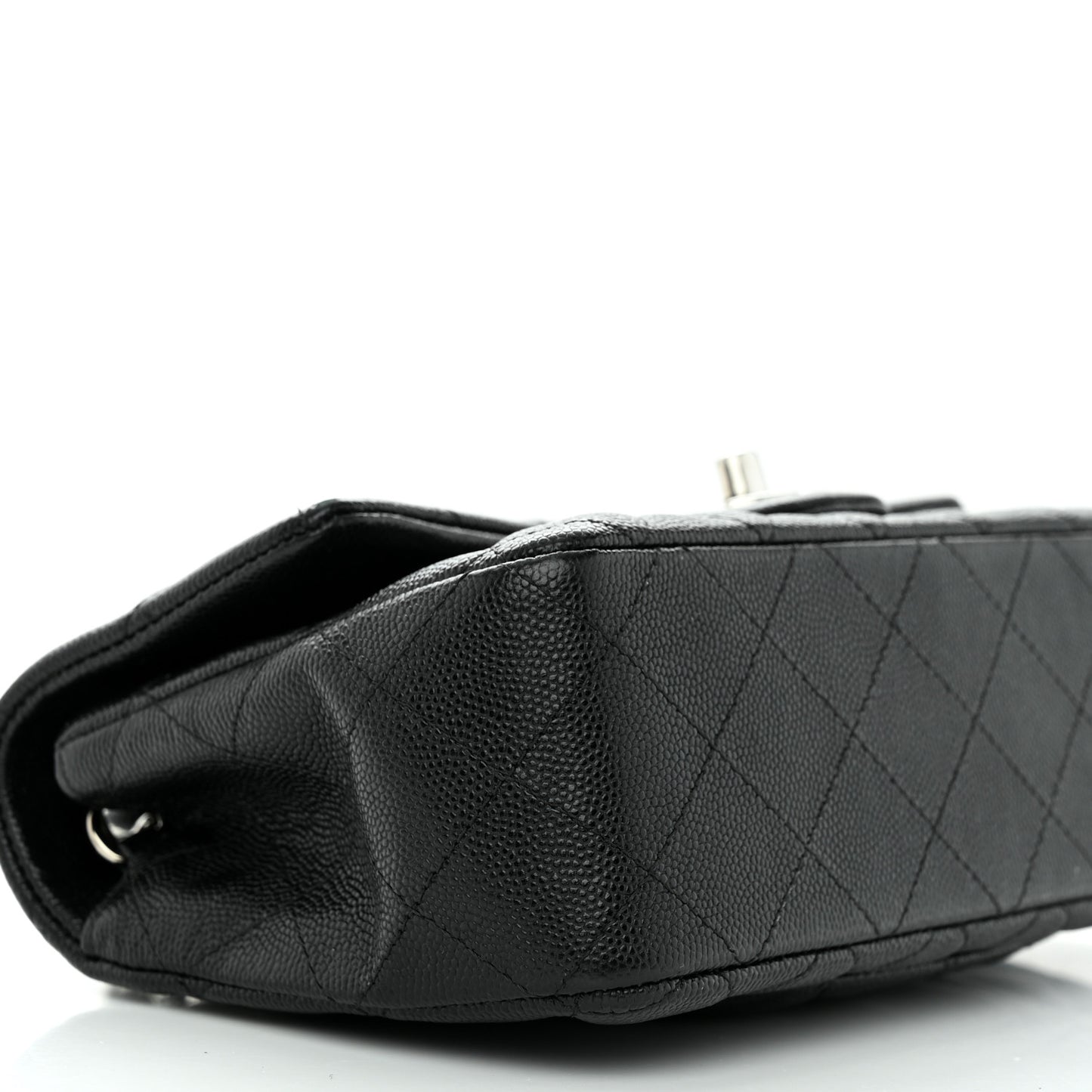 Caviar Quilted Mini Rectangular Flap Black