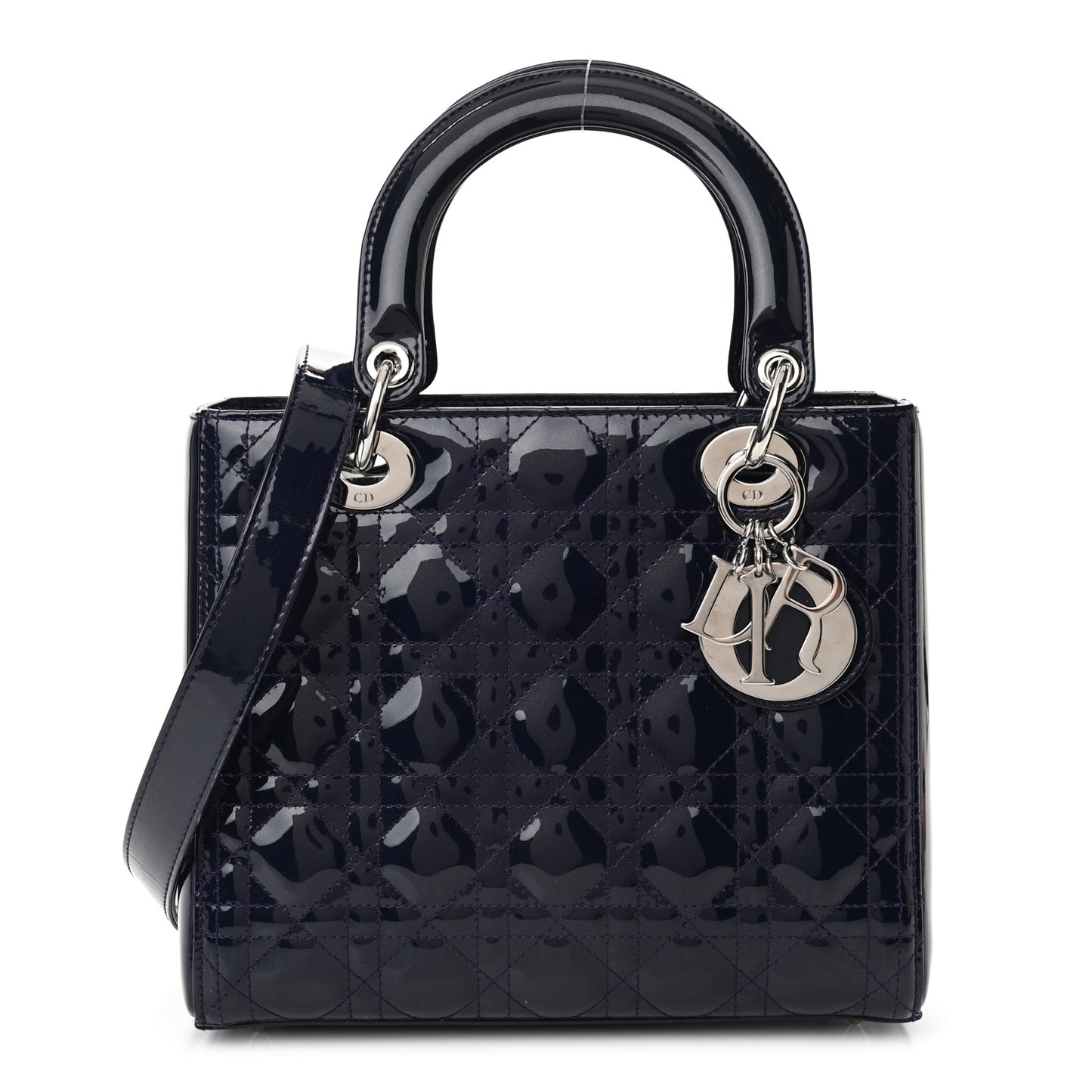 Patent Cannage Medium Lady Dior Violet Purple