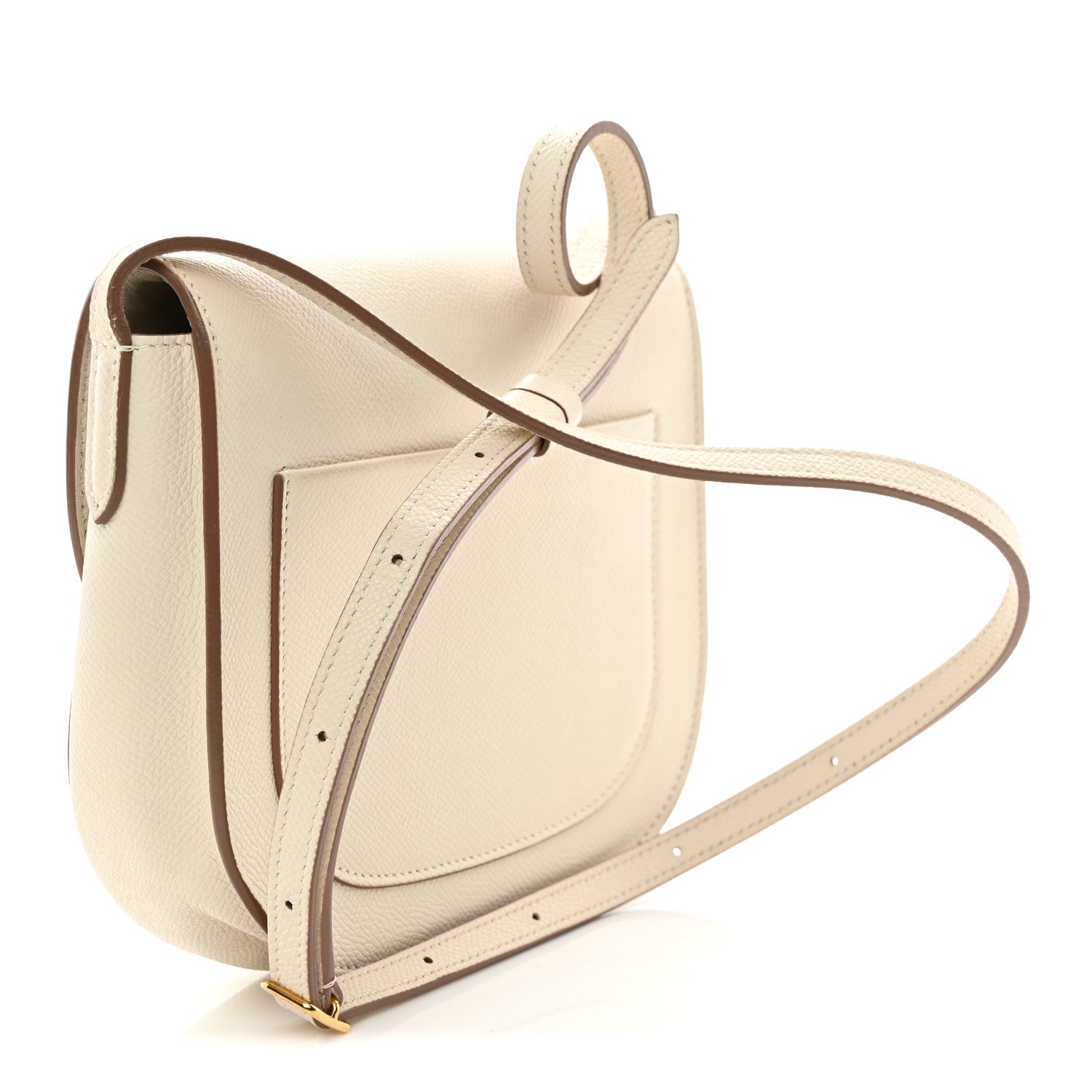 Celine Grained Calfskin Small Trotteur White 3 of 11