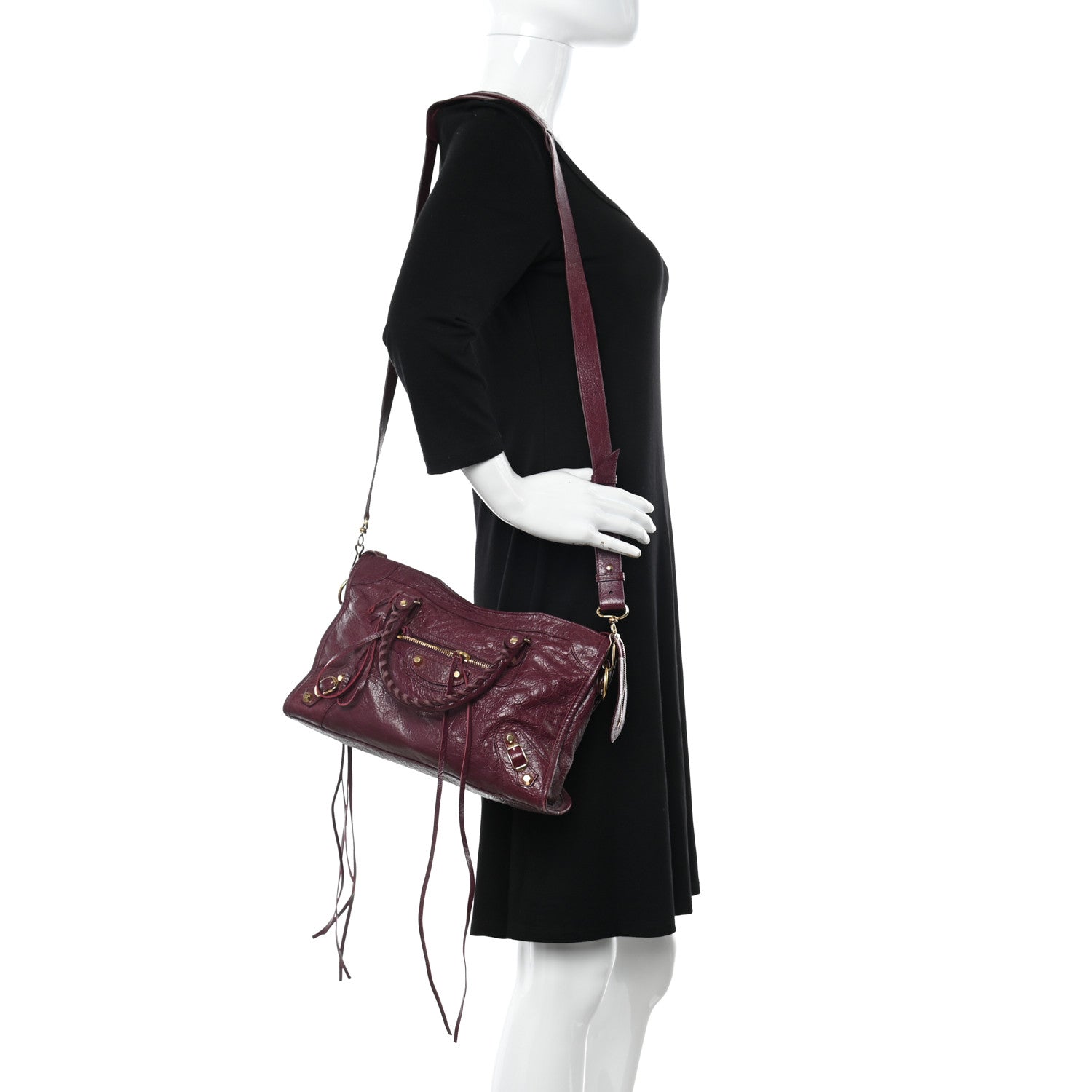 Balenciaga Agneau Classic Gold Hardware S City Violet Prune 2 of 13