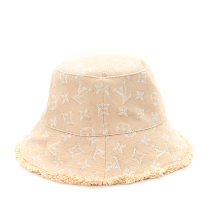 Louis Vuitton Monogram Denim Bucket Hat M Sandy Beige 5 of 8