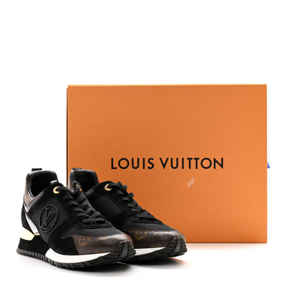 Louis Vuitton Suede Monogram Run Away Sneakers 39 Black 11 of 11
