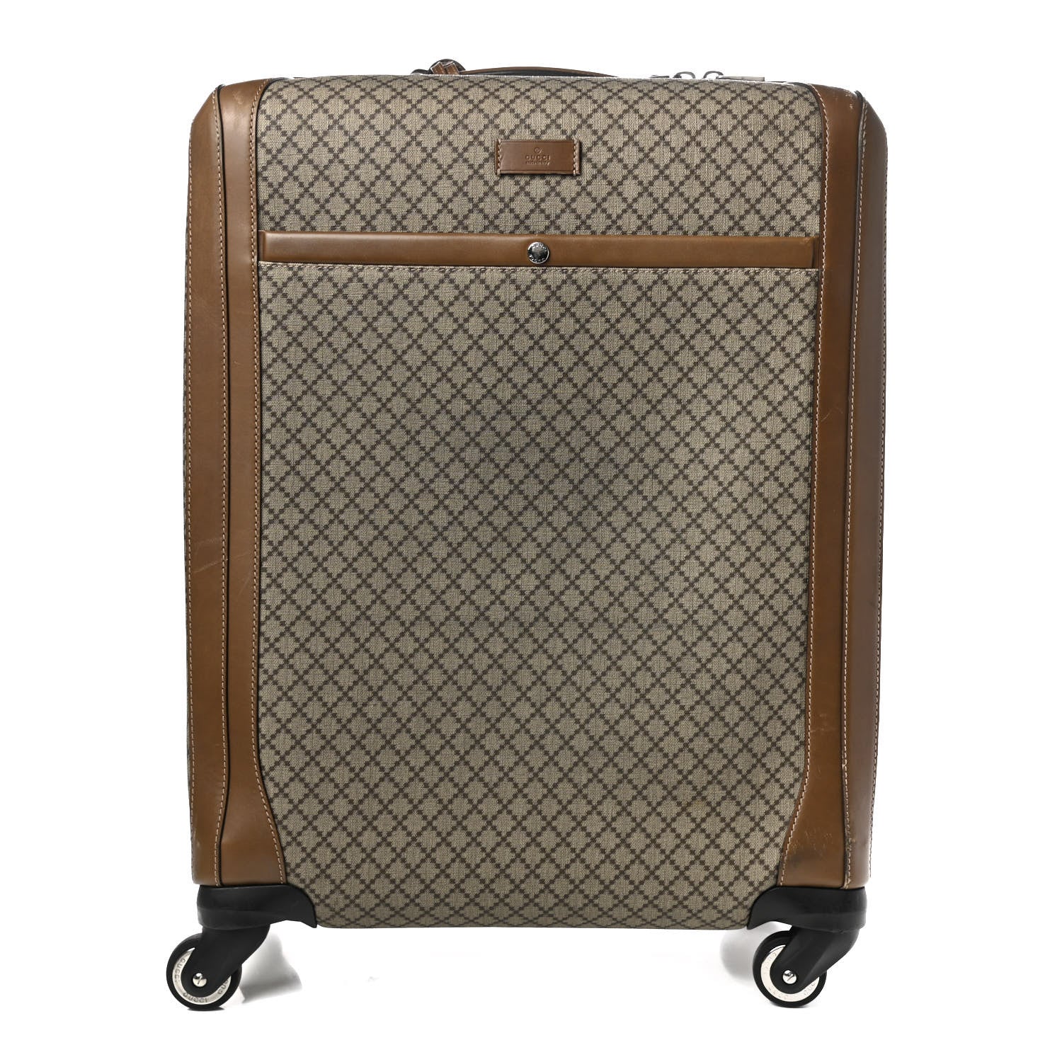 Gucci Diamante Plus Four Wheel Trolley Suitcase Brown 1 of 13