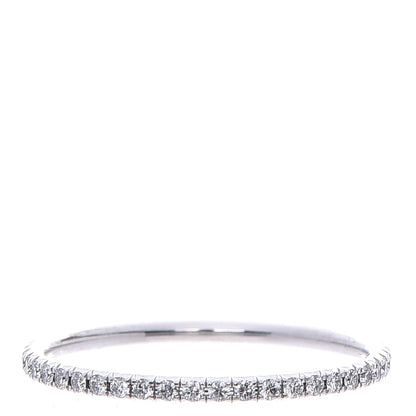 Tiffany 18K White Gold Diamond Metro Ring 7.5 3 of 5