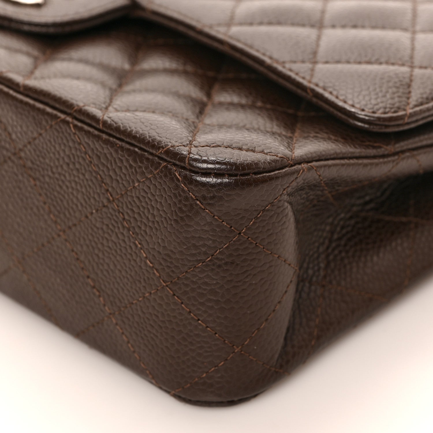 Chanel Caviar Quilted Medium Double Flap Brown 9 of 9