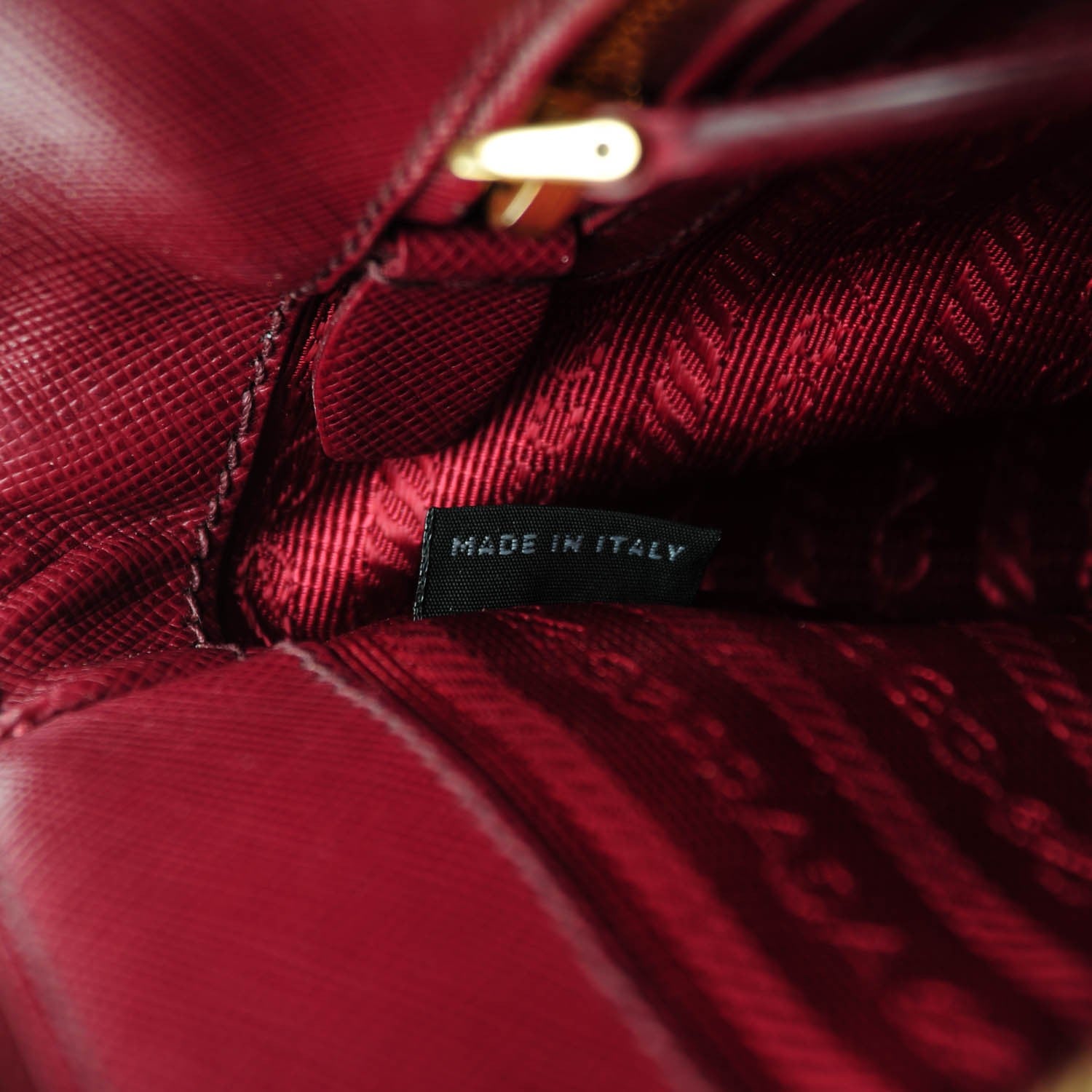 Prada Saffiano Lux Parabole Tote Cherry 9 of 9