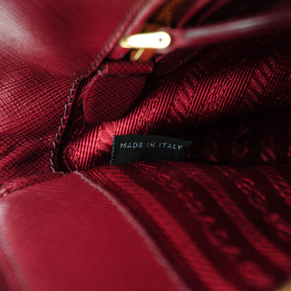 Prada Saffiano Lux Parabole Tote Cherry 9 of 9