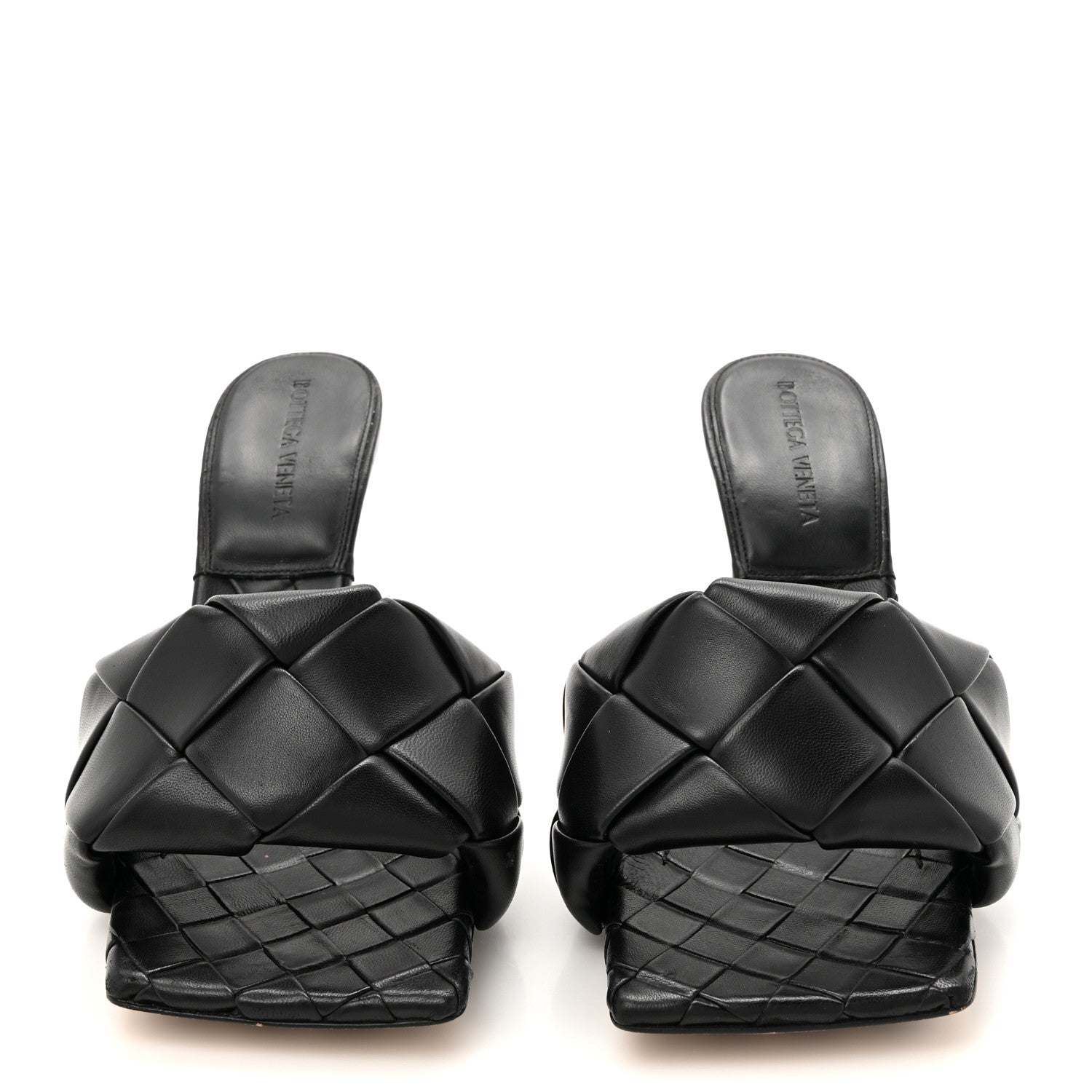 Bottega Veneta Nappa Maxi Intrecciato Lido Mule Sandals 37 Black 2 of 9