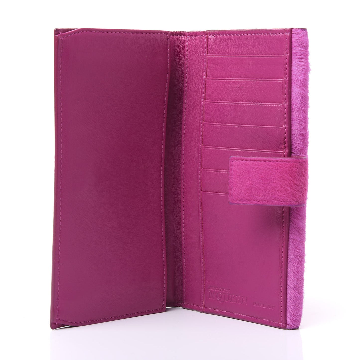 Calf Hair Skull Continental Wallet Bright Pink