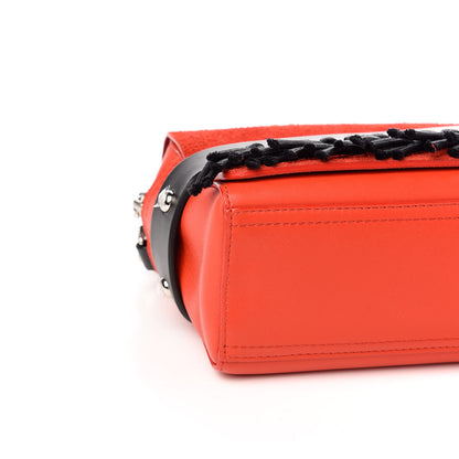 3.1 Phillip Lim Lambskin Suede Bi-Color Fringe Small Bianca Handbag Rosso 7 of 8