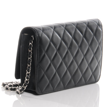 Chanel Calfskin Quilted Cambon Wallet On Chain WOC Black 3 of 7