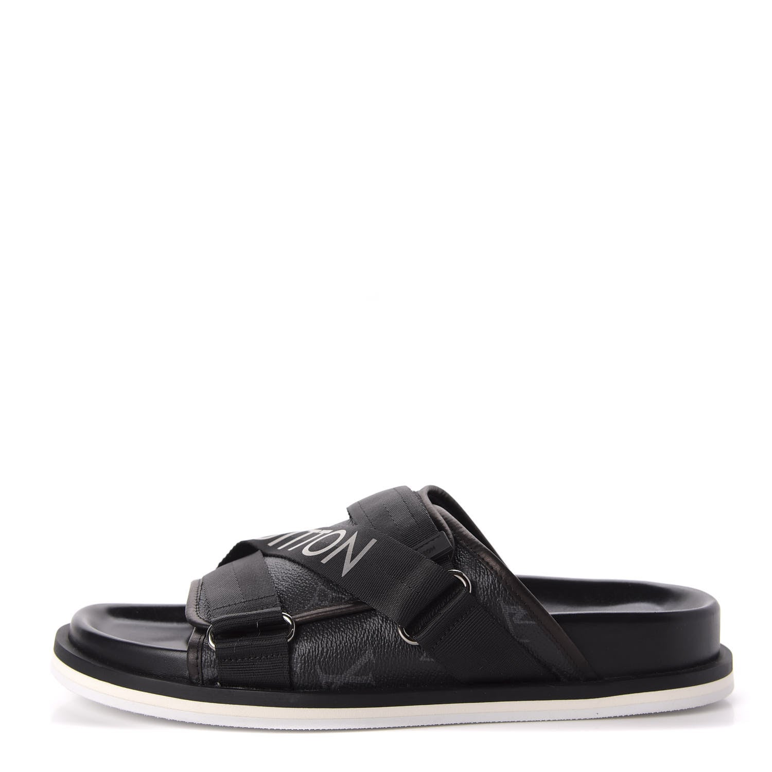 Louis Vuitton Monogram Eclipse Mens Honolulu Mule 9 Black 1 of 10