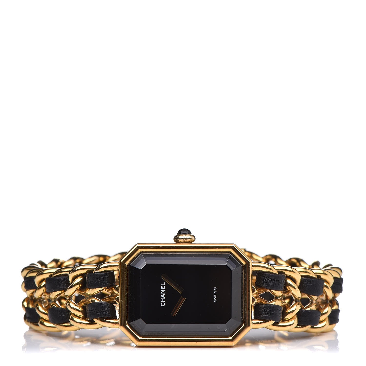 Chanel Stainless Steel Lambskin 20mm Chain Premiere Quartz Watch Gold L 3 of 6