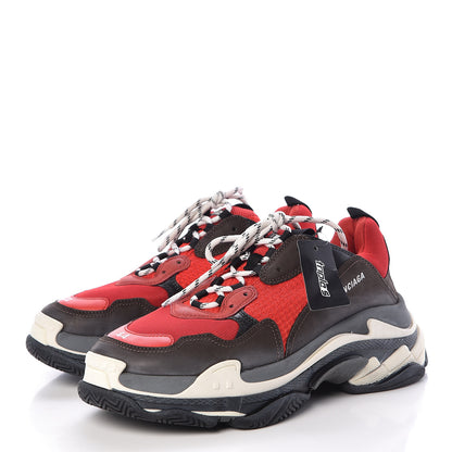 Balenciaga Fabric Mesh Mens Triple S Sneakers 44 Rouge Black 3 of 8