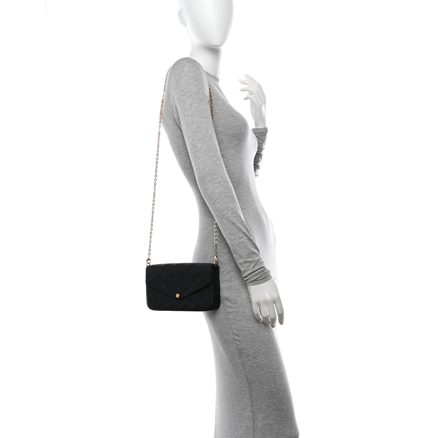 Empreinte Pochette Felicie Chain Wallet Black