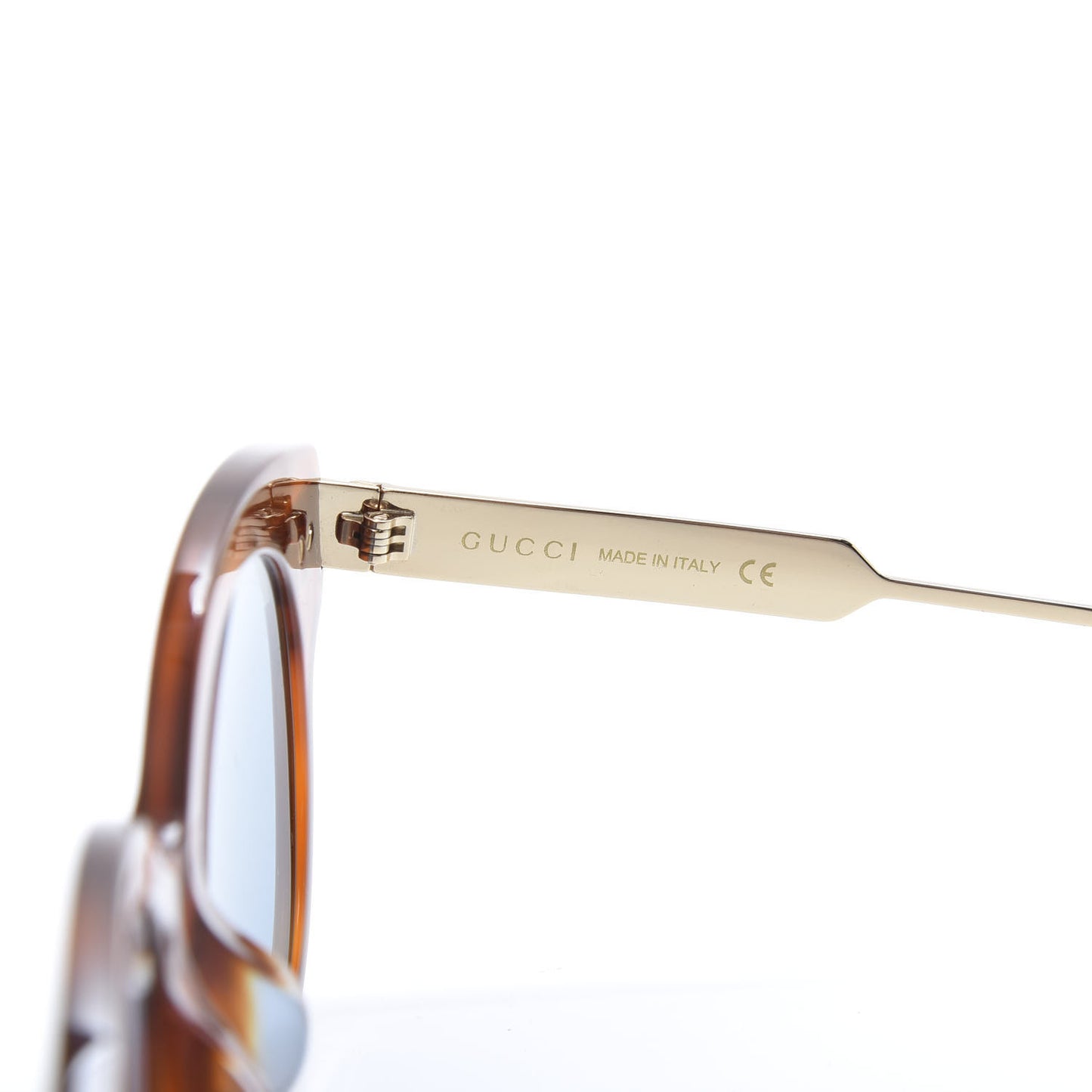 Acetate Round Frame Web Sunglasses GG0282SA Tortoise