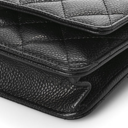 Chanel Caviar Quilted Wallet On Chain WOC Black 9 of 10