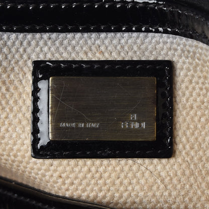 Fendi Canvas Patent Grommet De Jour Tote Natural 7 of 22