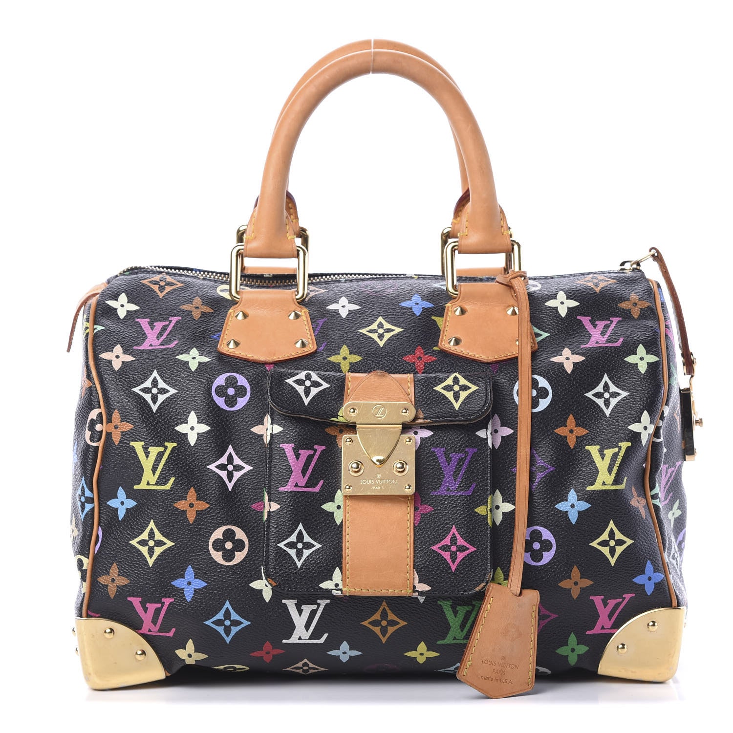 Louis Vuitton Monogram Multicolor Speedy 30 Black 1 of 16