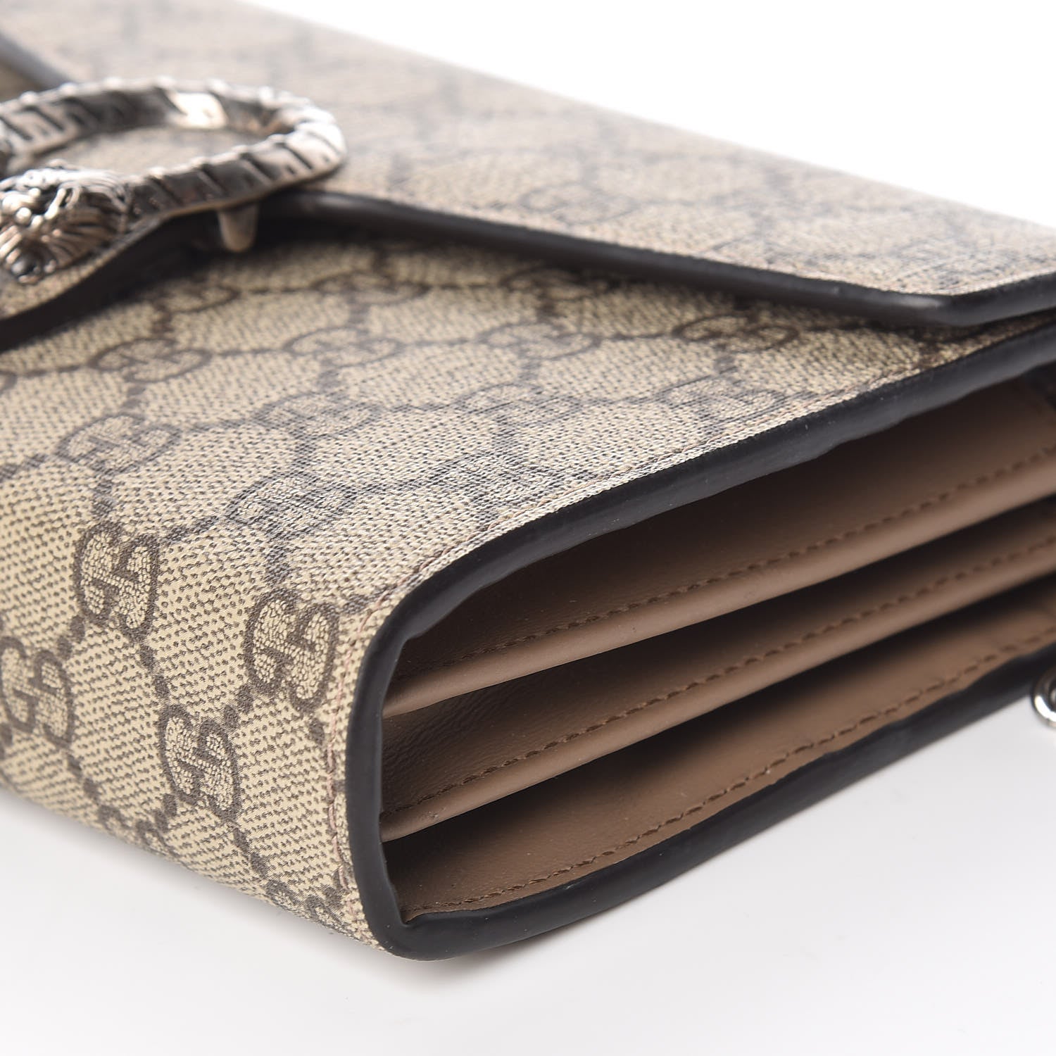 Gucci GG Supreme Monogram Mini Dionysus Chain Wallet Beige Taupe 9 of 12
