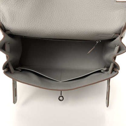 Hermes Taurillon Clemence Kelly Retourne 28 Gris Perle 6 of 12