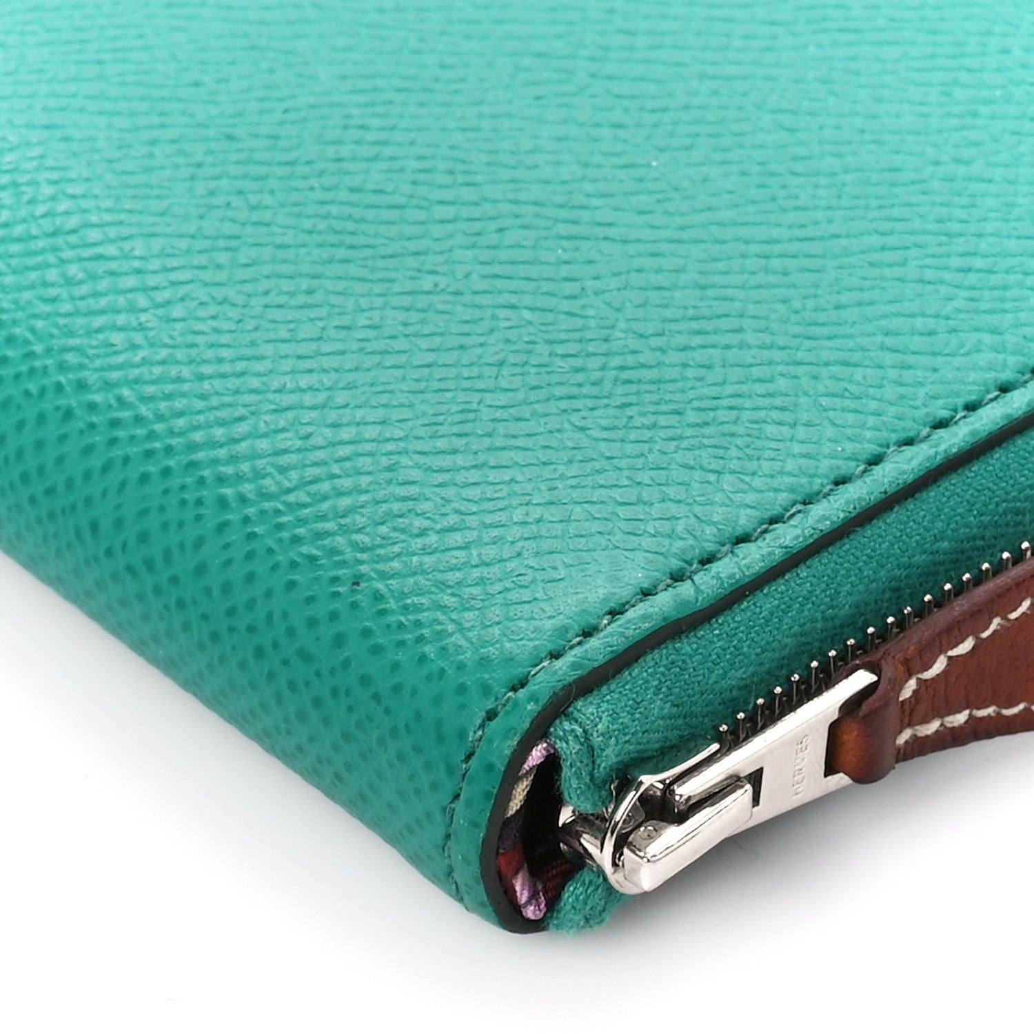 Hermes Epsom Silk'In Wallet Vert Jade 10 of 13