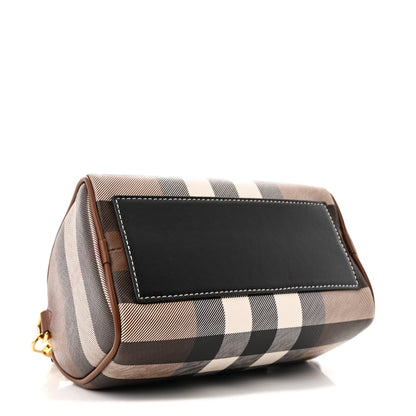 Burberry E-canvas Check Mini Bowling Bag Dark Birch Brown 4 of 10
