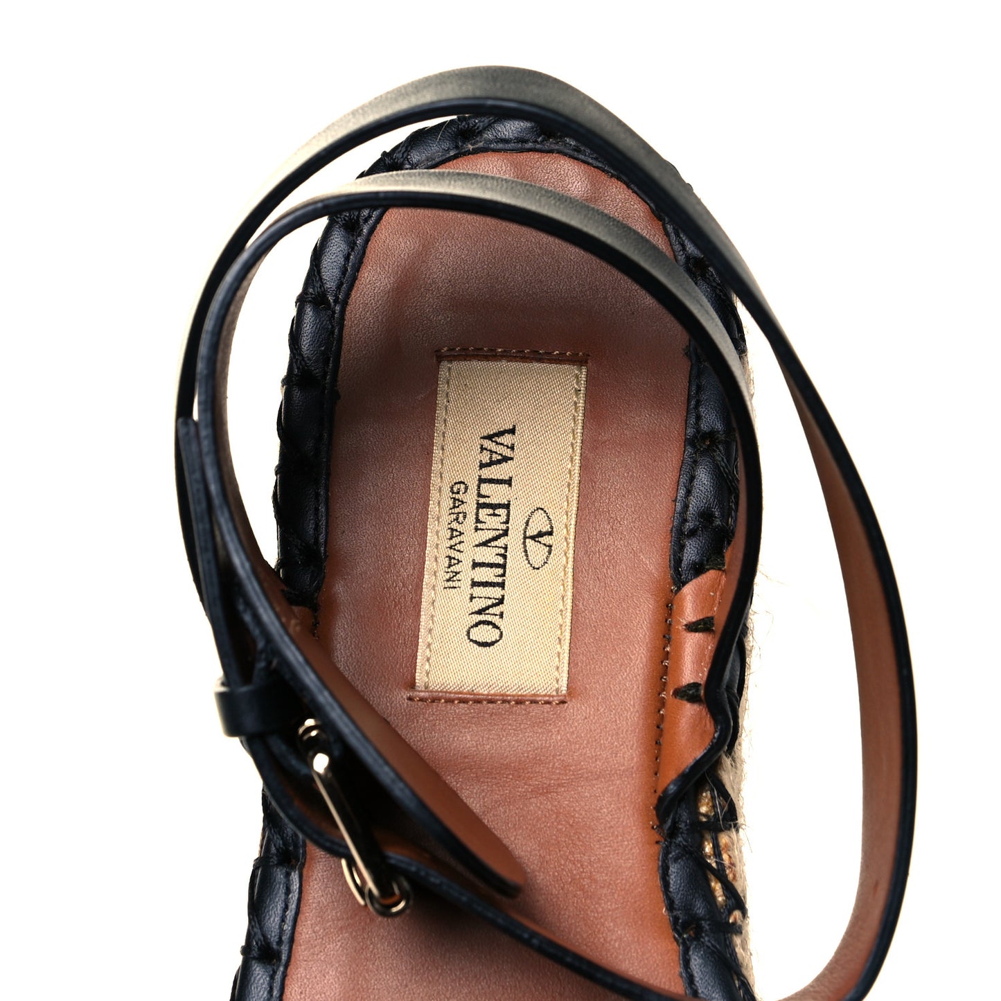 Suede Studded Peep Toe Ankle Wrap Flatform Espadrilles 38 Black
