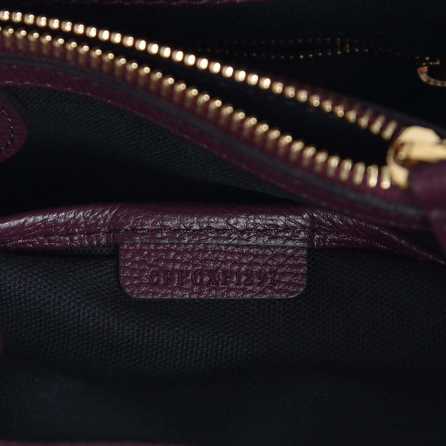 Grainy Calfskin House Check Medium Banner Tote Elderberry