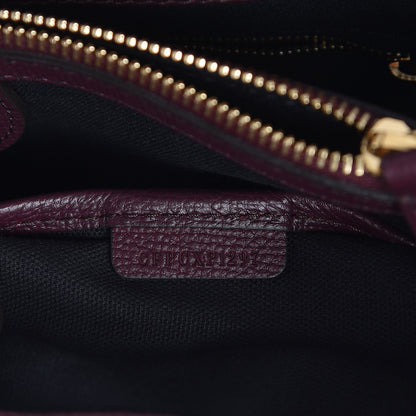 Burberry Grainy Calfskin House Check Medium Banner Tote Elderberry 10 of 13