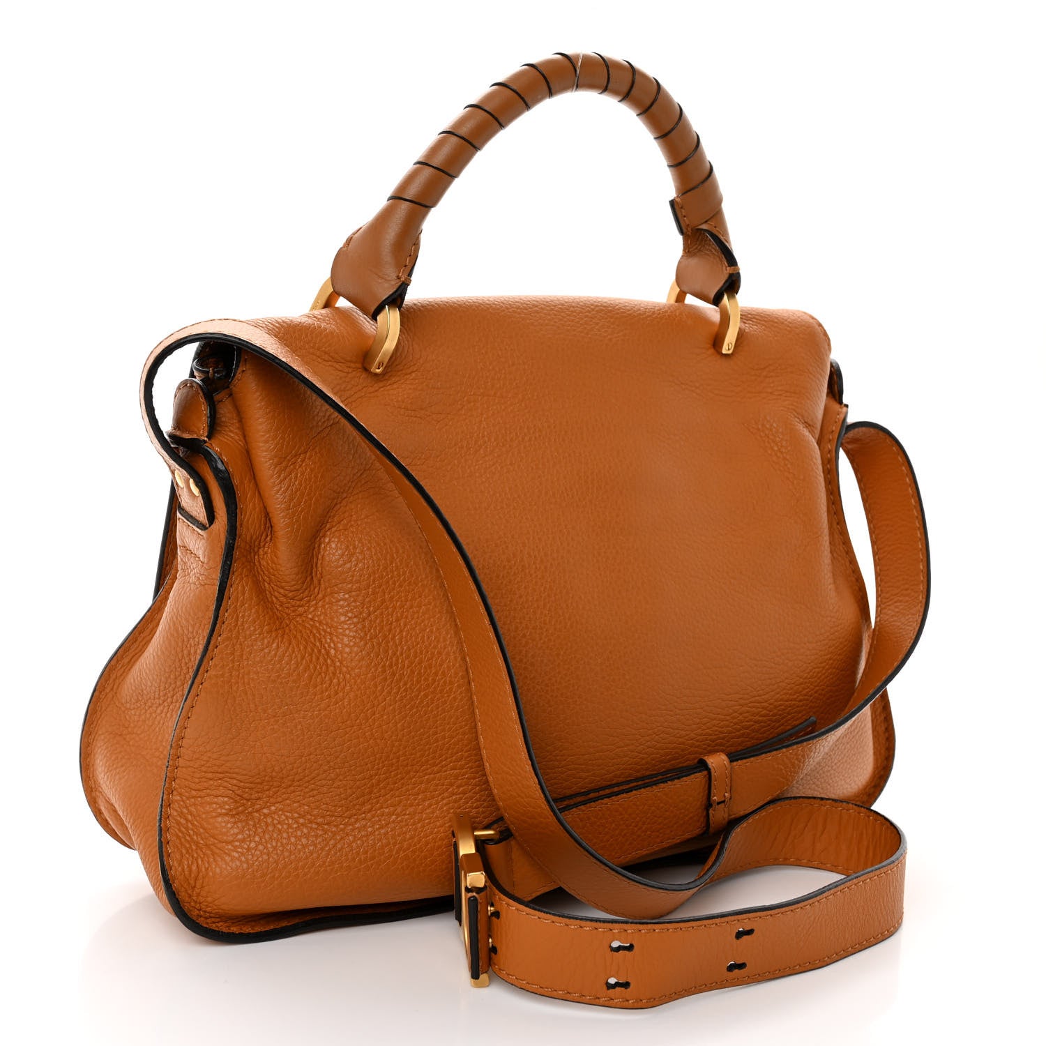 Chloe Calfskin Medium Marcie Satchel Tan 3 of 10